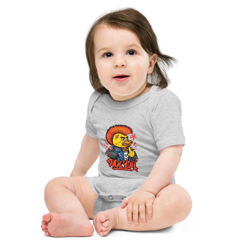 Duck you | Baby Short Sleeve One Piece | Bella + Canvas 100B