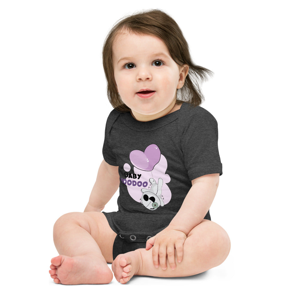 Ted heart - Baby voodoo | Baby Short Sleeve One Piece | Bella + Canvas 100B