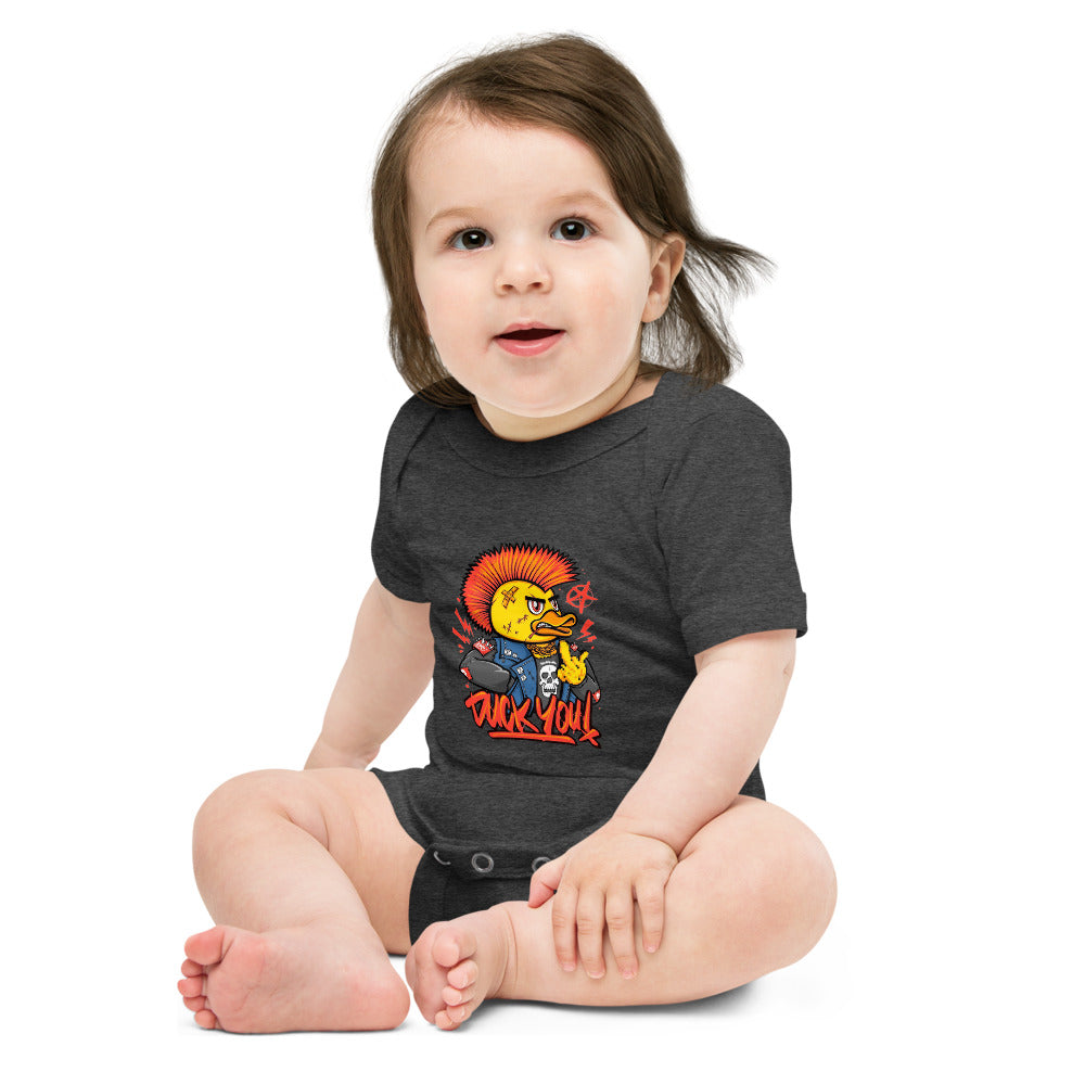 Duck you | Baby Short Sleeve One Piece | Bella + Canvas 100B