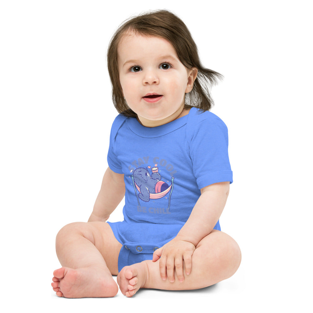 Stay cool be chill | Baby Short Sleeve One Piece | Bella + Canvas 100B