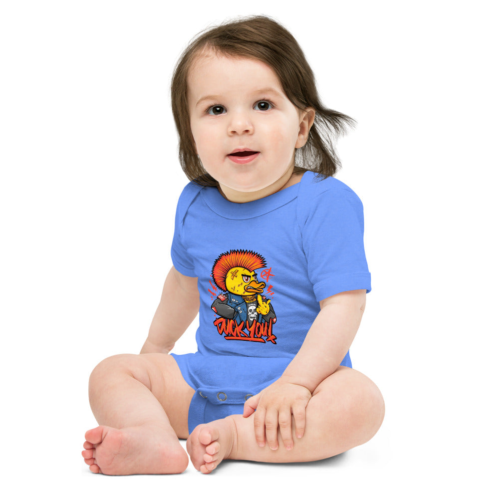 Duck you | Baby Short Sleeve One Piece | Bella + Canvas 100B