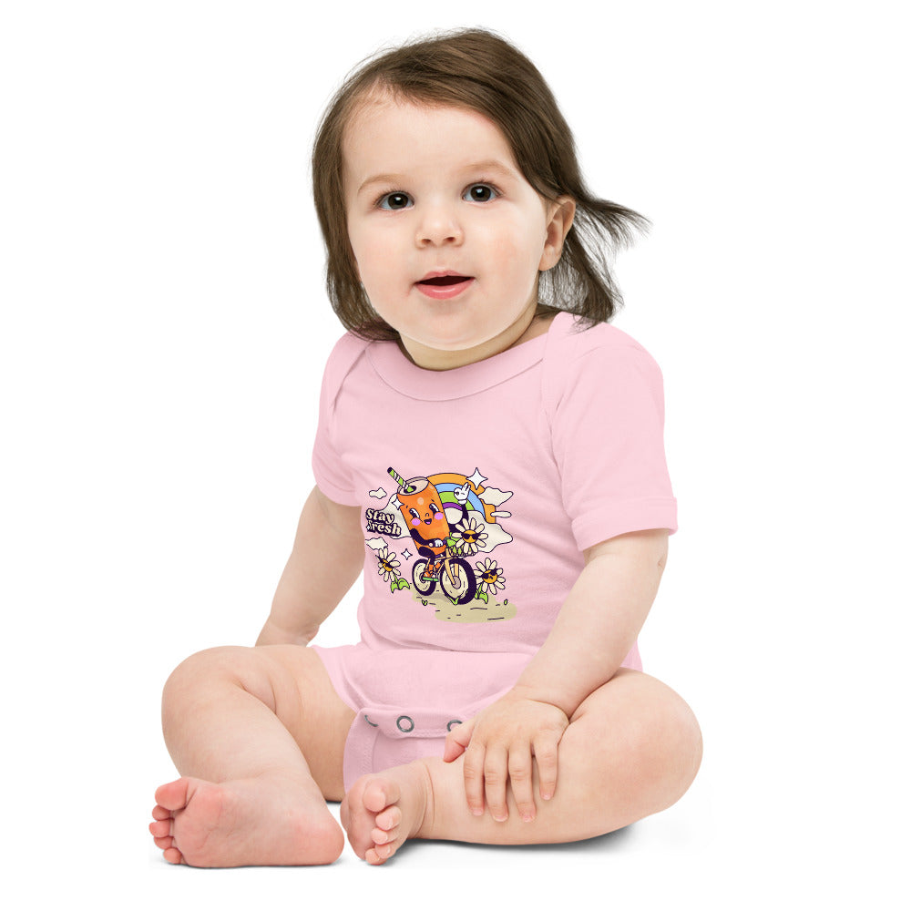 Stay fresh | Baby Short Sleeve One Piece | Bella + Canvas 100B