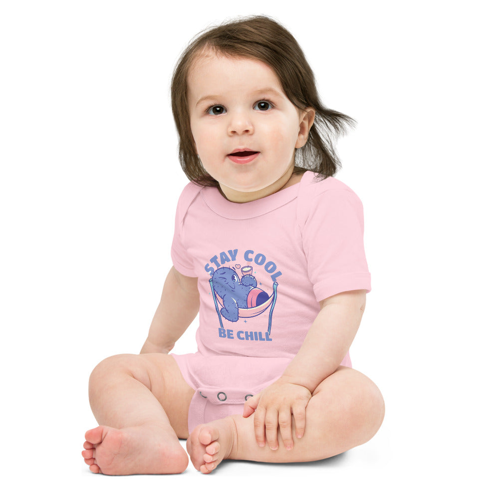 Stay cool be chill | Baby Short Sleeve One Piece | Bella + Canvas 100B