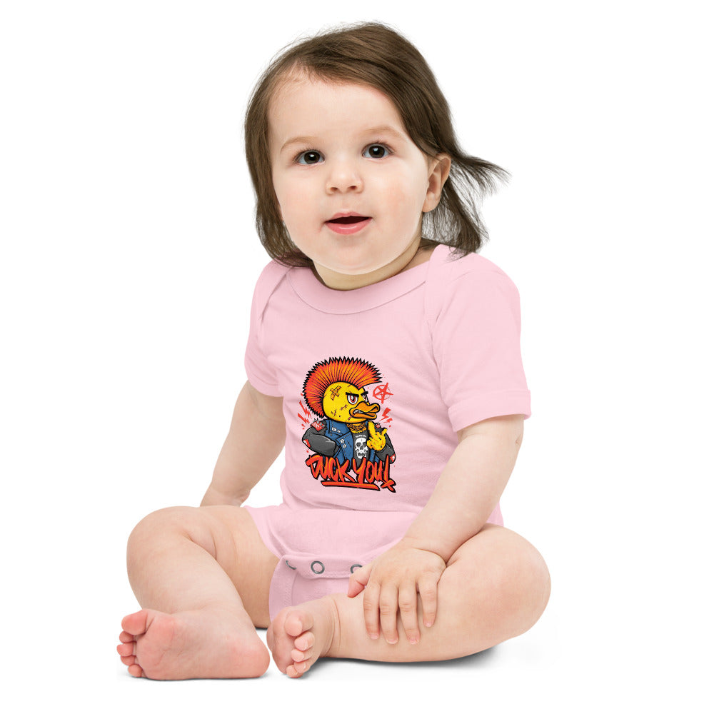 Duck you | Baby Short Sleeve One Piece | Bella + Canvas 100B