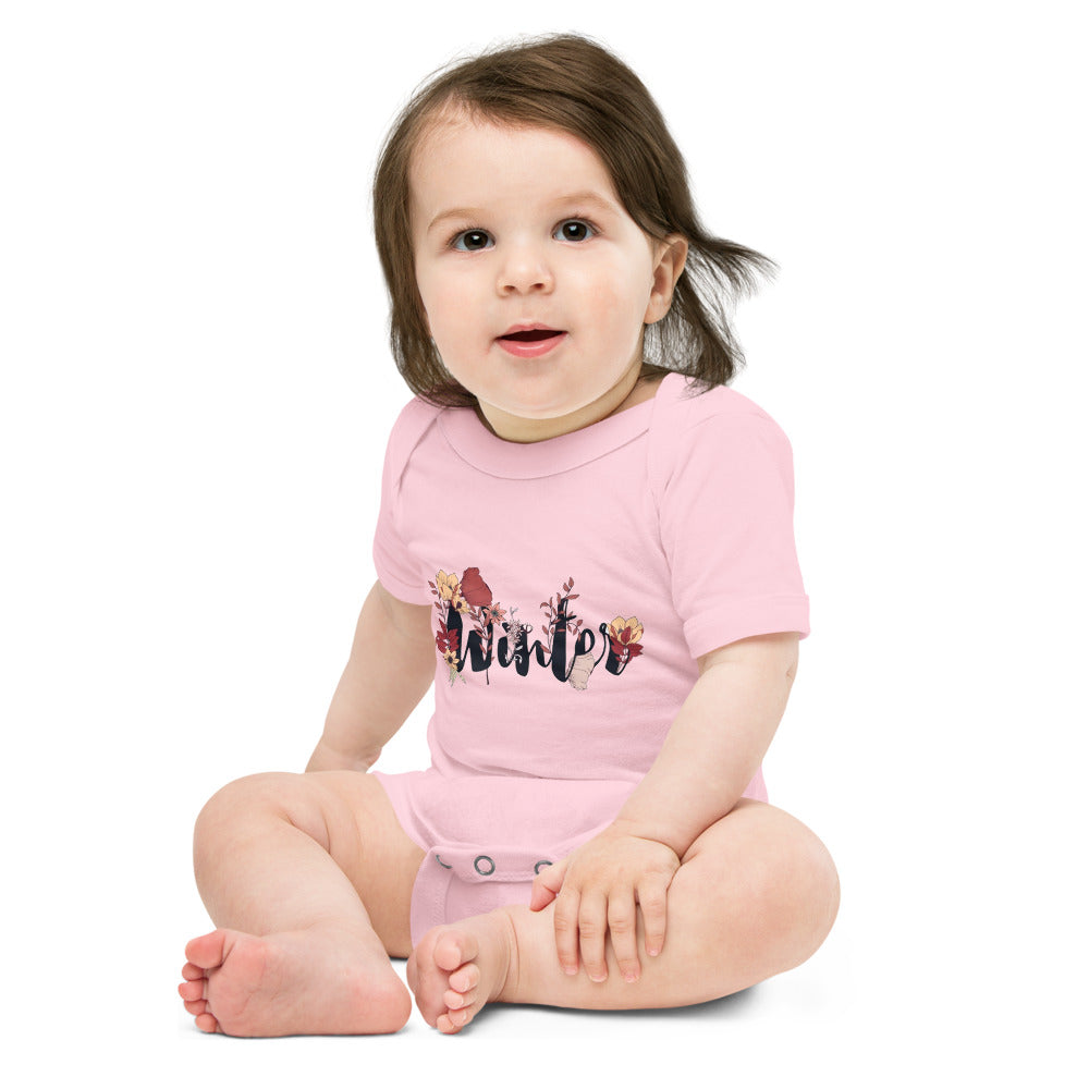 Winter | Baby Short Sleeve One Piece | Bella + Canvas 100B
