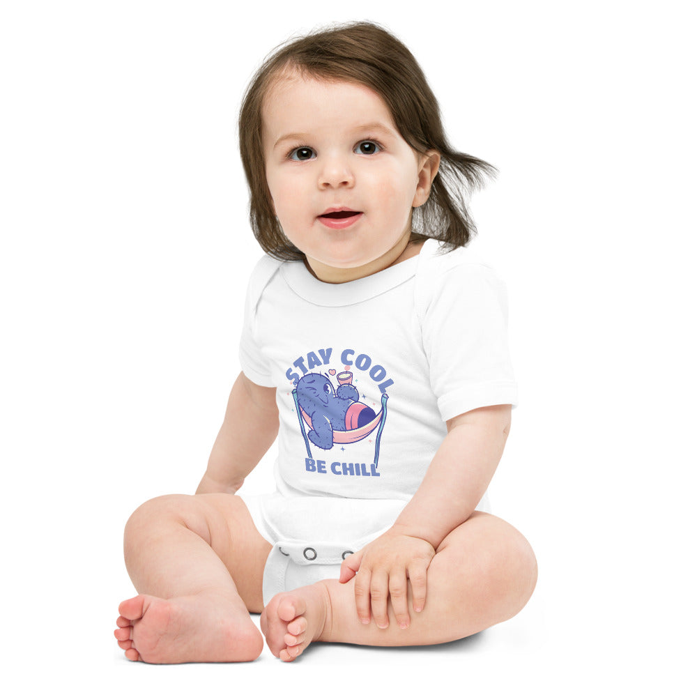 Stay cool be chill | Baby Short Sleeve One Piece | Bella + Canvas 100B