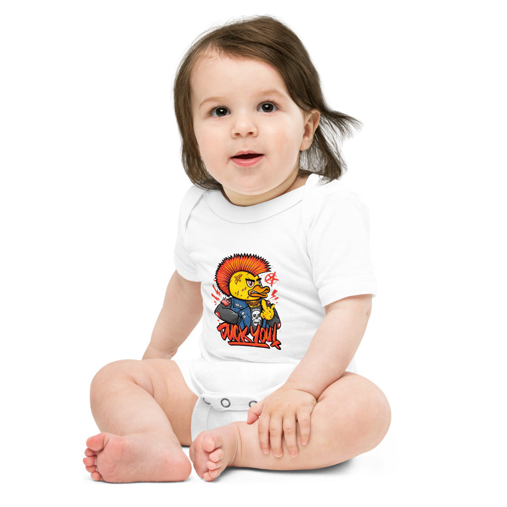 Duck you | Baby Short Sleeve One Piece | Bella + Canvas 100B
