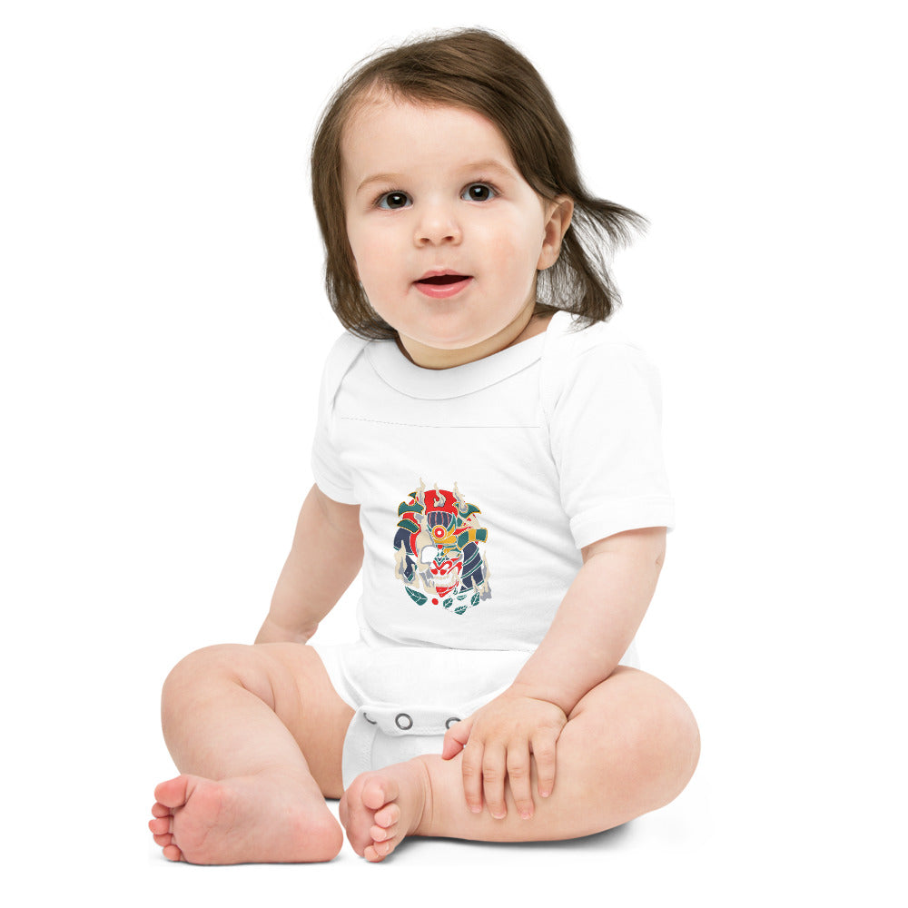 Samurai skull | Baby Short Sleeve One Piece | Bella + Canvas 100B