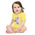 Ted heart - Baby voodoo | Baby Short Sleeve One Piece | Bella + Canvas 100B