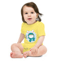 Green rabbit - HIP HIP HOORAAAY | Baby Short Sleeve One Piece | Bella + Canvas 100B