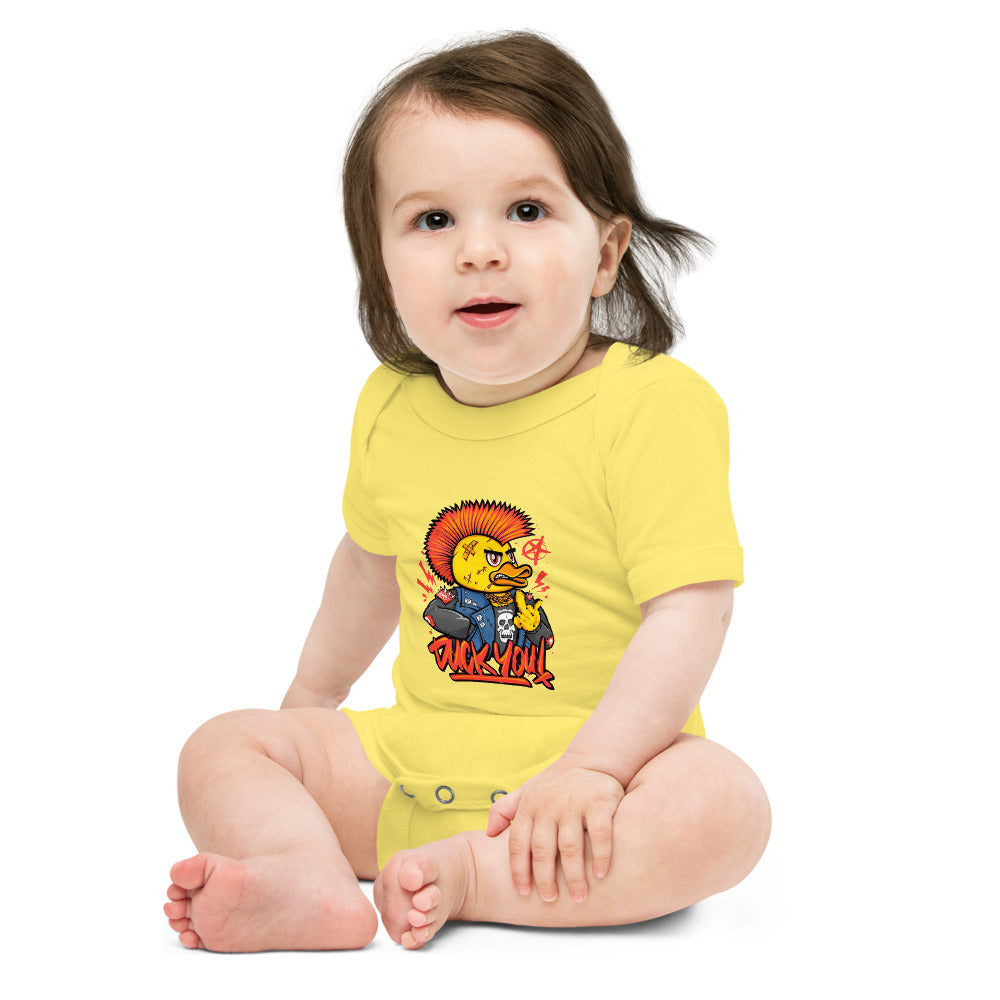 Duck you | Baby Short Sleeve One Piece | Bella + Canvas 100B