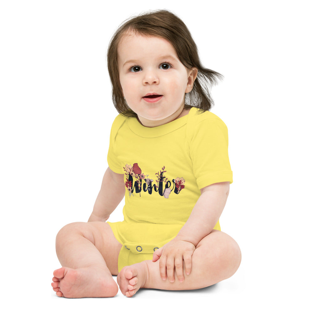 Winter | Baby Short Sleeve One Piece | Bella + Canvas 100B