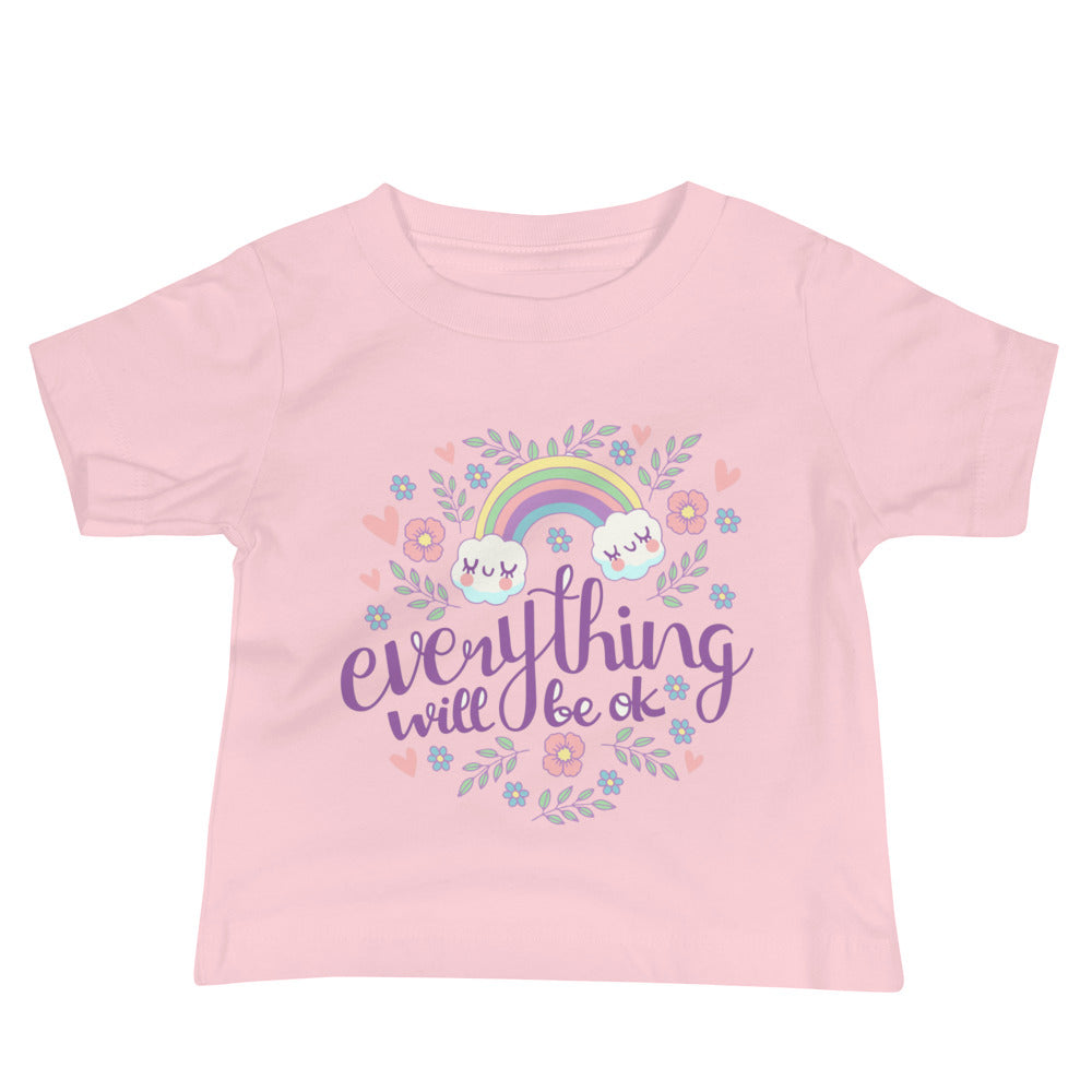 Rainbow - Everything will be ok | Baby Staple Tee | Bella + Canvas 3001B
