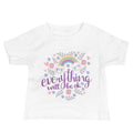 Rainbow - Everything will be ok | Baby Staple Tee | Bella + Canvas 3001B