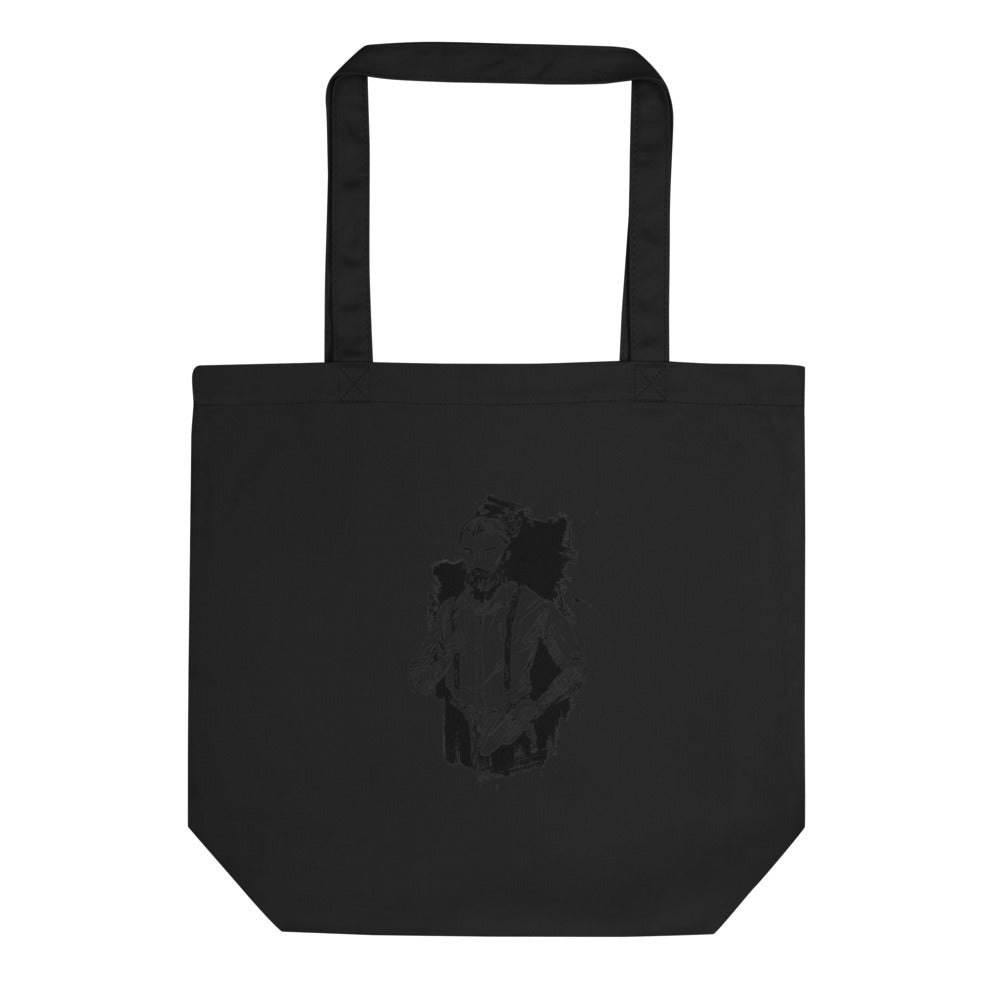 Black & White bearded man suit | Eco Tote Bag | Econscious EC8000