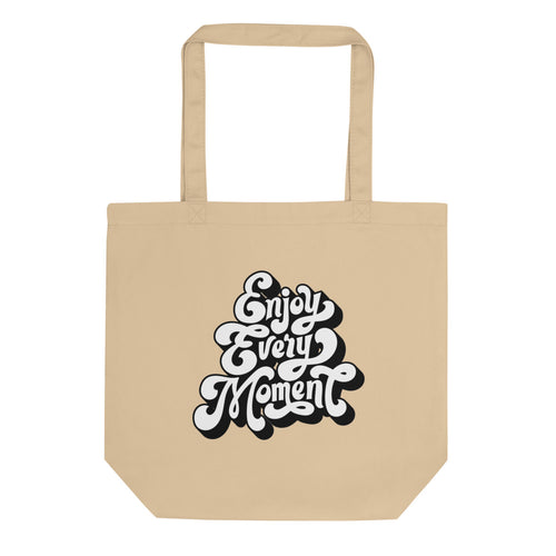 Enjoy every moments white | Eco Tote Bag | Econscious EC8000