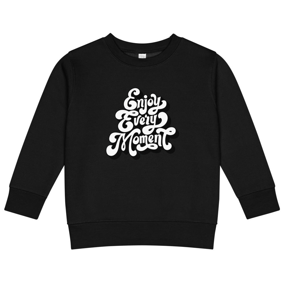 Enjoy every moments white | Kids Crew Neck Sweatshirt | Rabbit Skins 3317