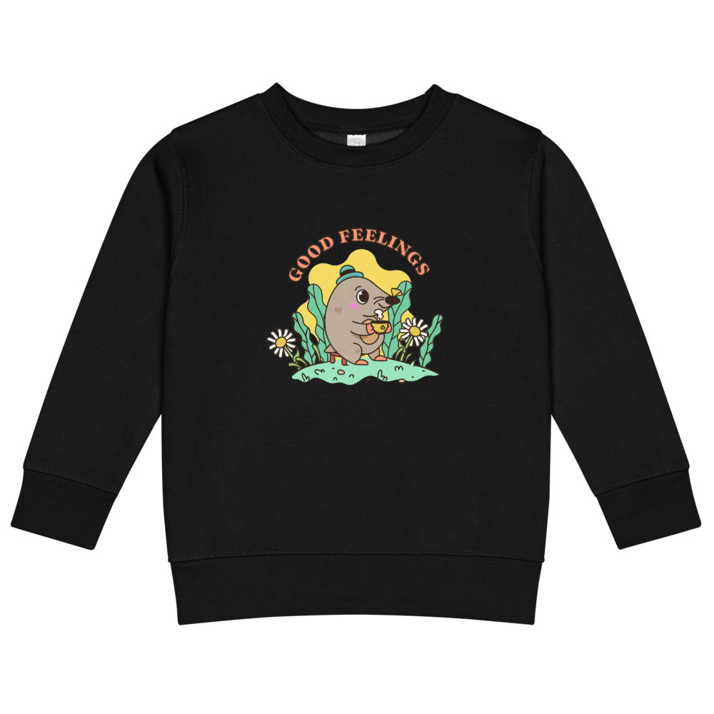 Good feelings | Kids Crew Neck Sweatshirt | Rabbit Skins 3317