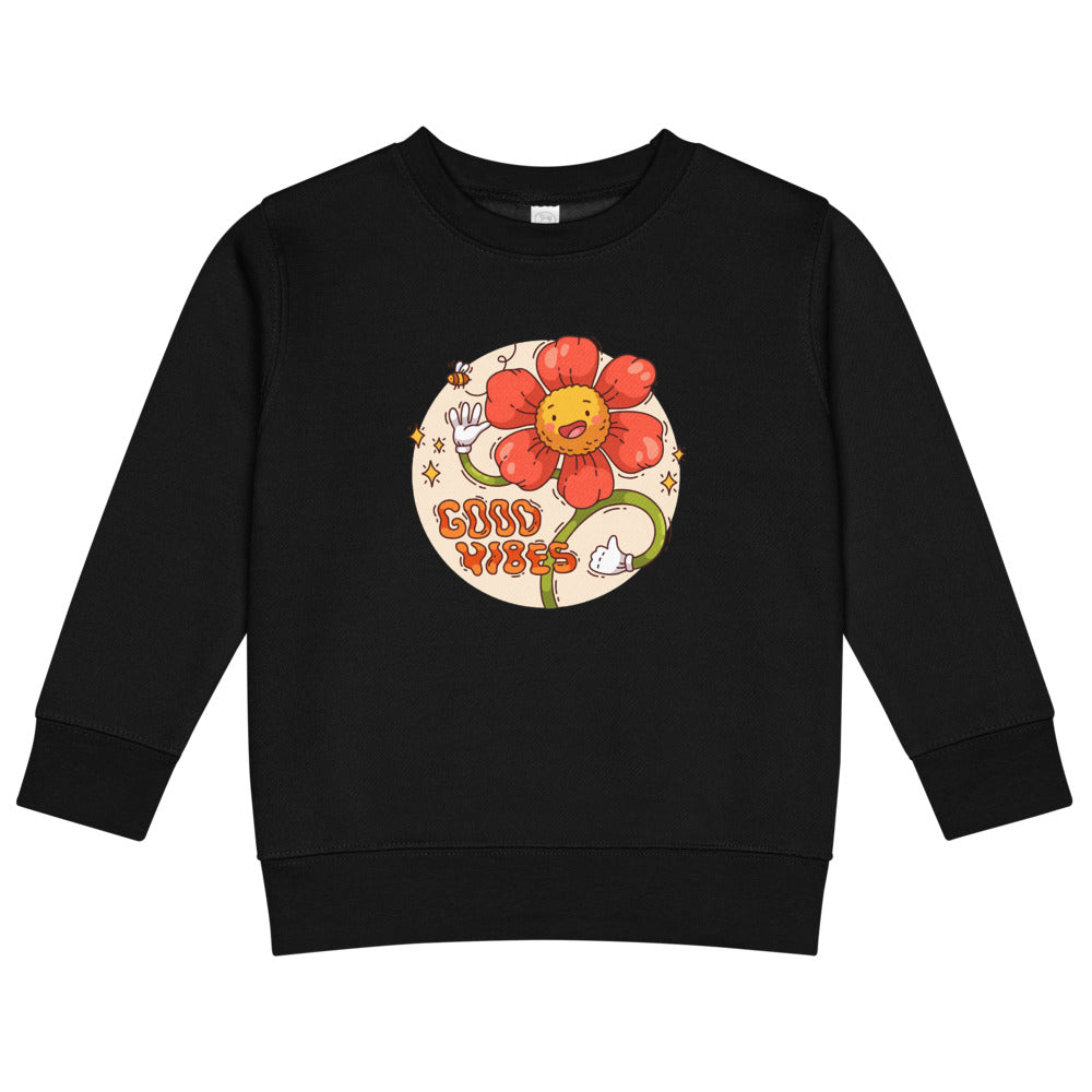 Good vides | Kids Crew Neck Sweatshirt | Rabbit Skins 3317