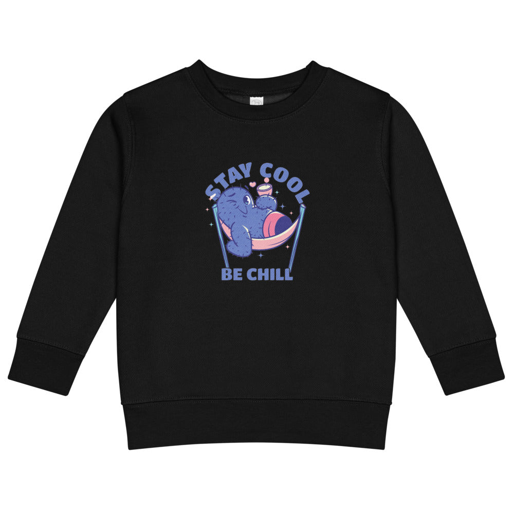 Stay cool be chill | Kids Crew Neck Sweatshirt | Rabbit Skins 3317