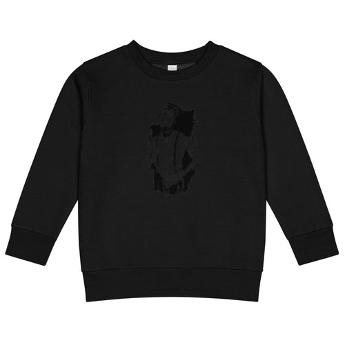 Black & White bearded man suit | Kids Crew Neck Sweatshirt | Rabbit Skins 3317
