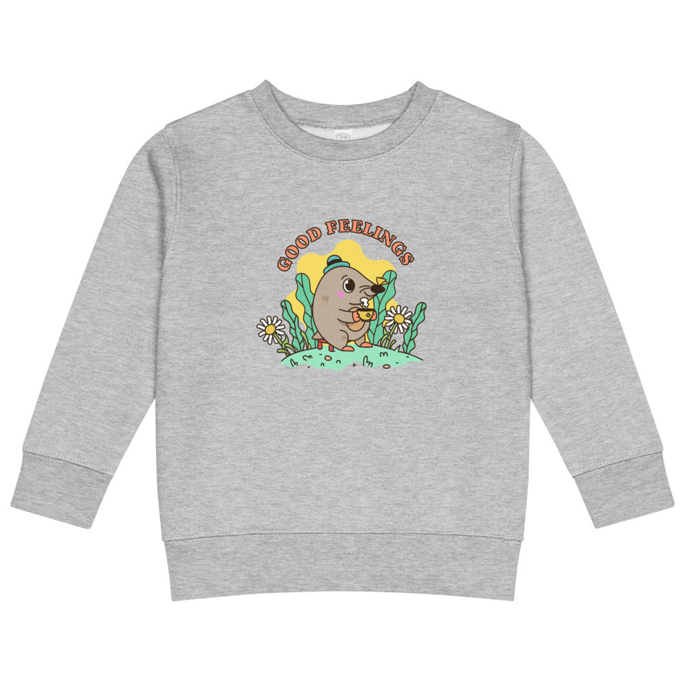 Good feelings | Kids Crew Neck Sweatshirt | Rabbit Skins 3317