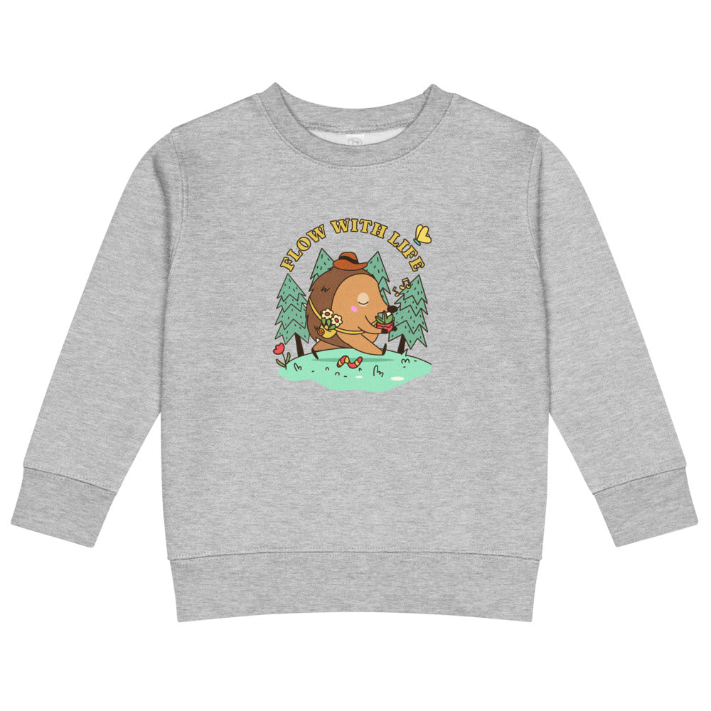 Flow with life | Kids Crew Neck Sweatshirt | Rabbit Skins 3317