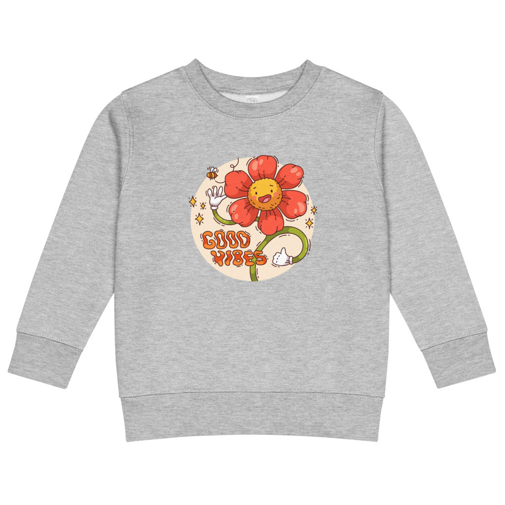 Good vides | Kids Crew Neck Sweatshirt | Rabbit Skins 3317