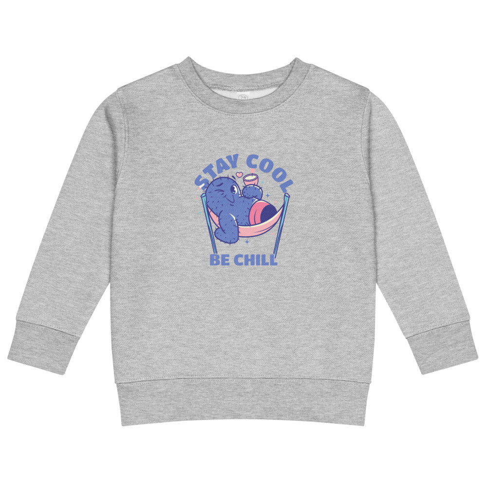 Stay cool be chill | Kids Crew Neck Sweatshirt | Rabbit Skins 3317