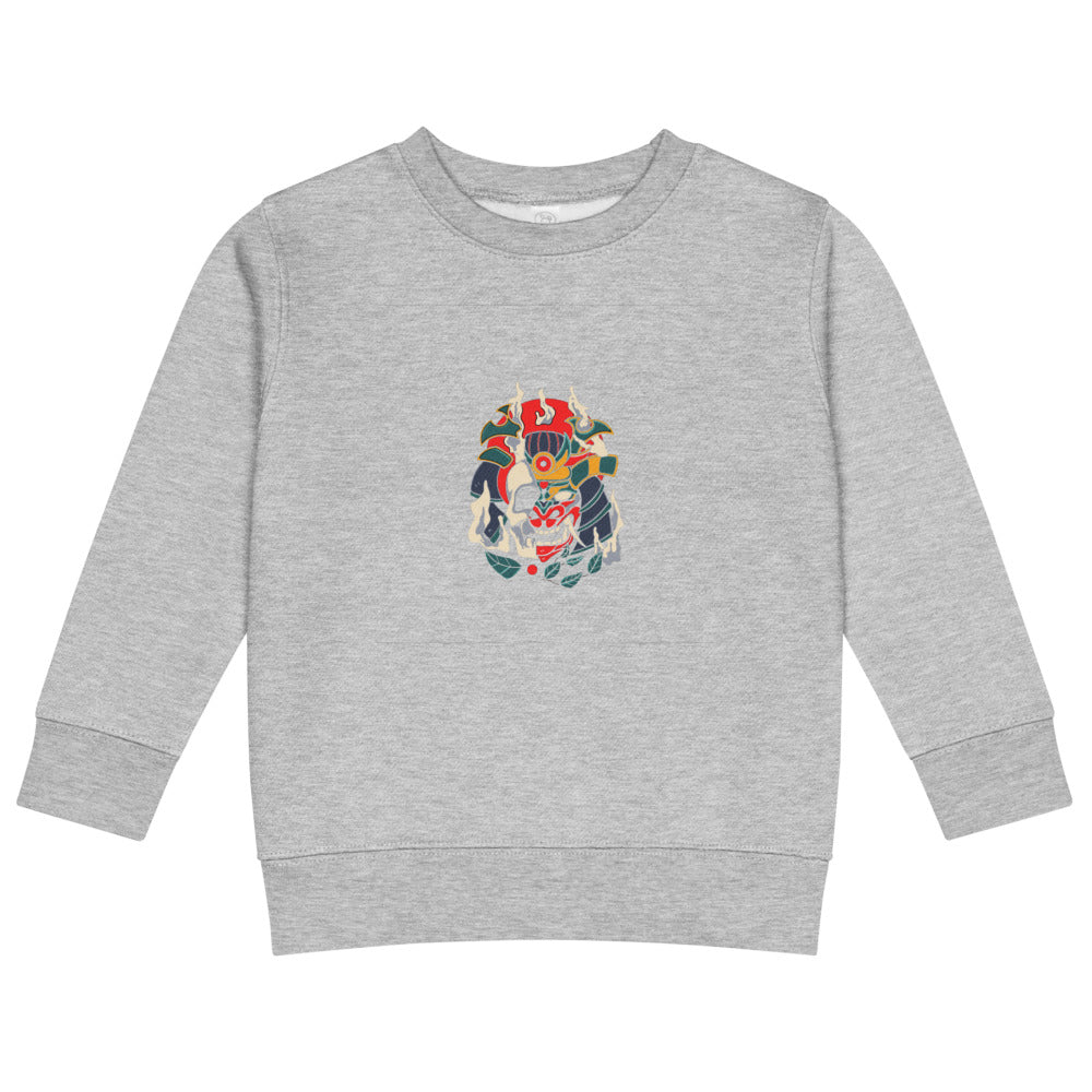 Samurai skull | Kids Crew Neck Sweatshirt | Rabbit Skins 3317
