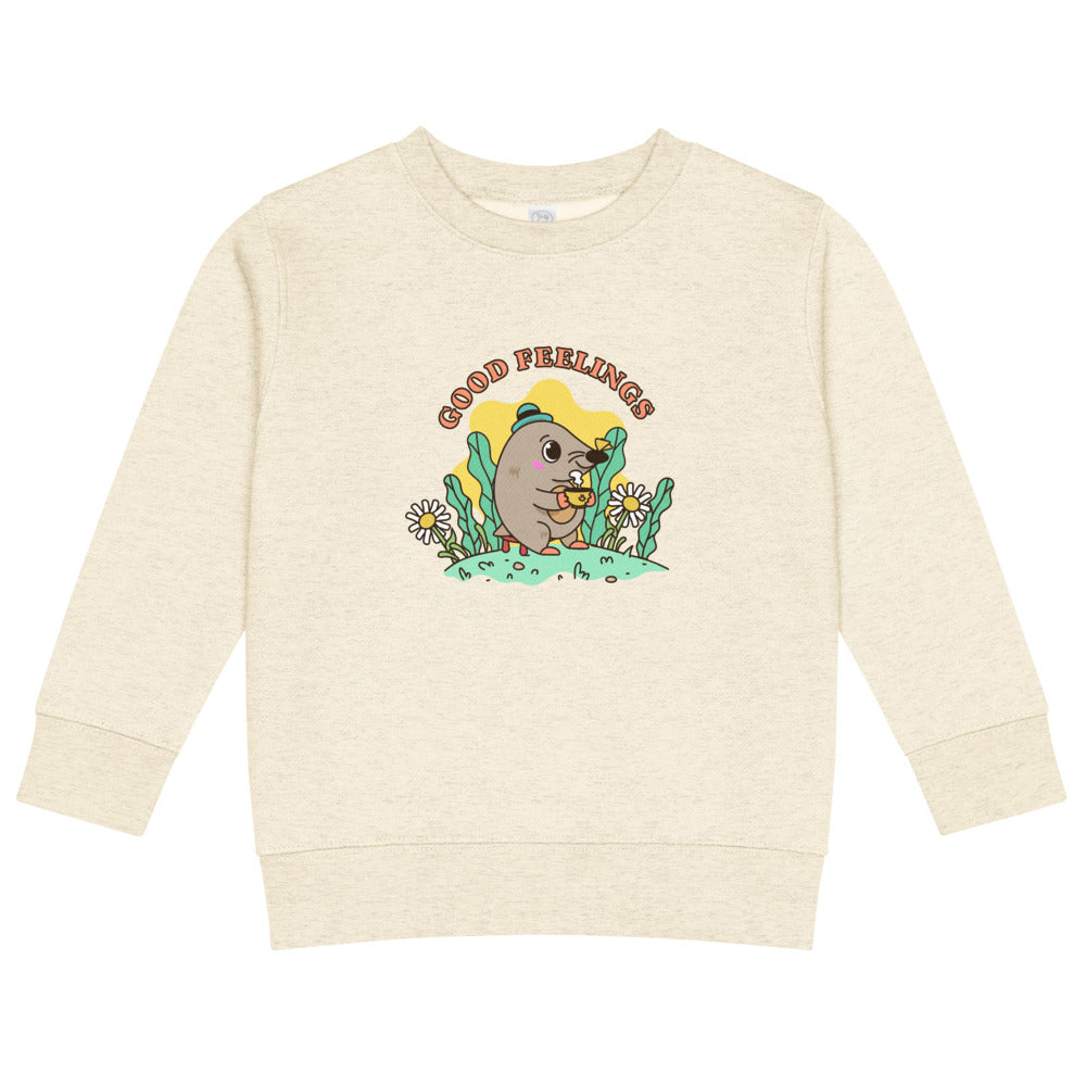 Good feelings | Kids Crew Neck Sweatshirt | Rabbit Skins 3317