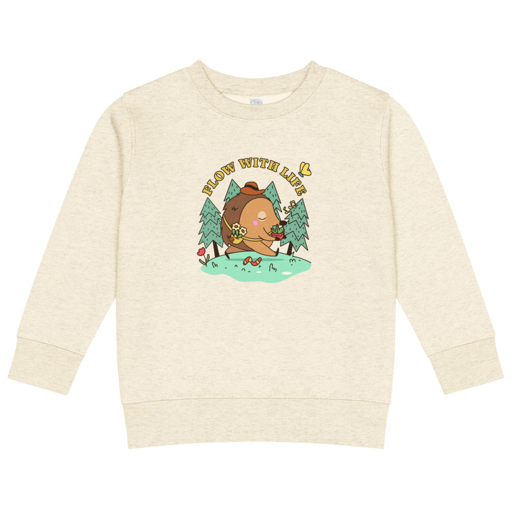 Flow with life | Kids Crew Neck Sweatshirt | Rabbit Skins 3317