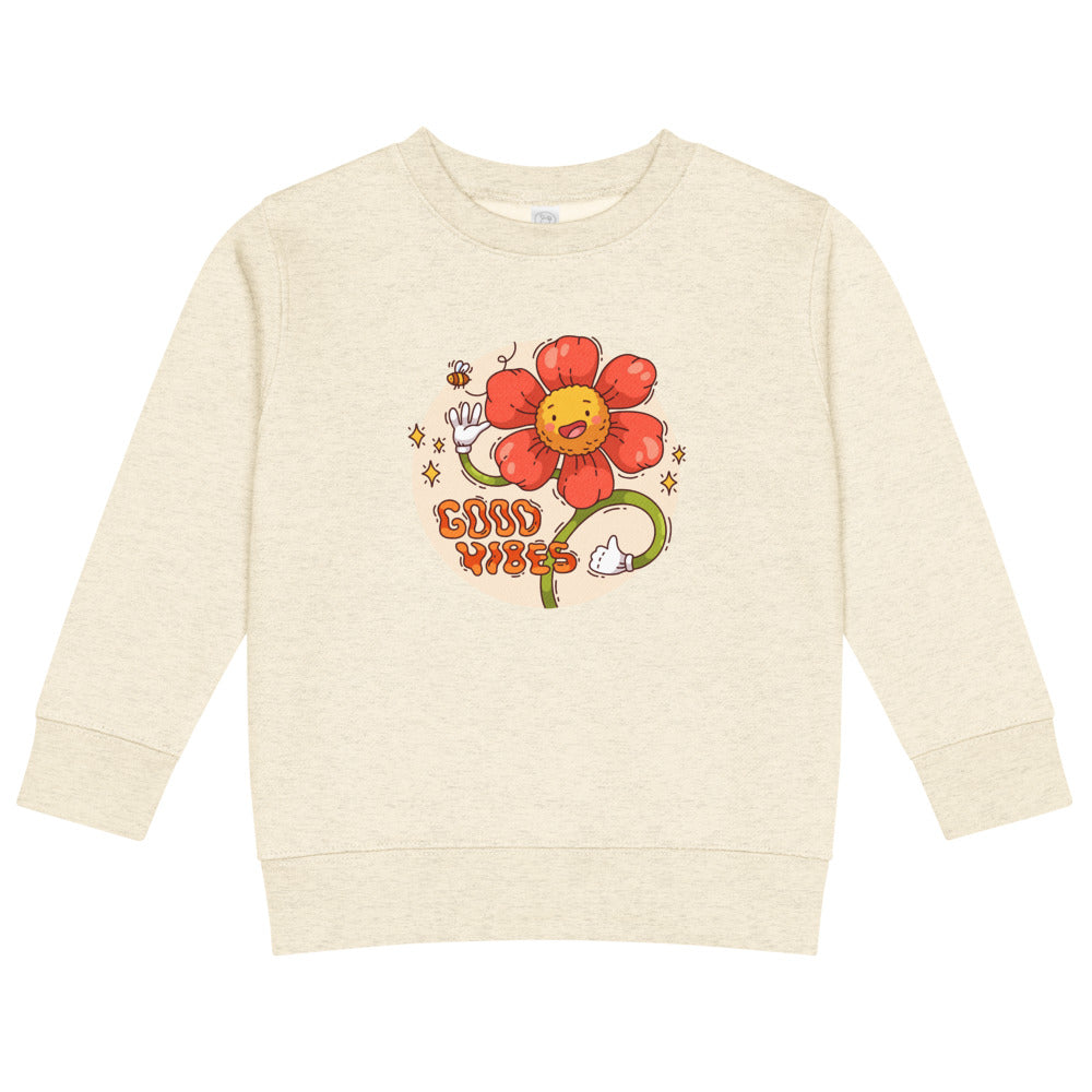 Good vides | Kids Crew Neck Sweatshirt | Rabbit Skins 3317