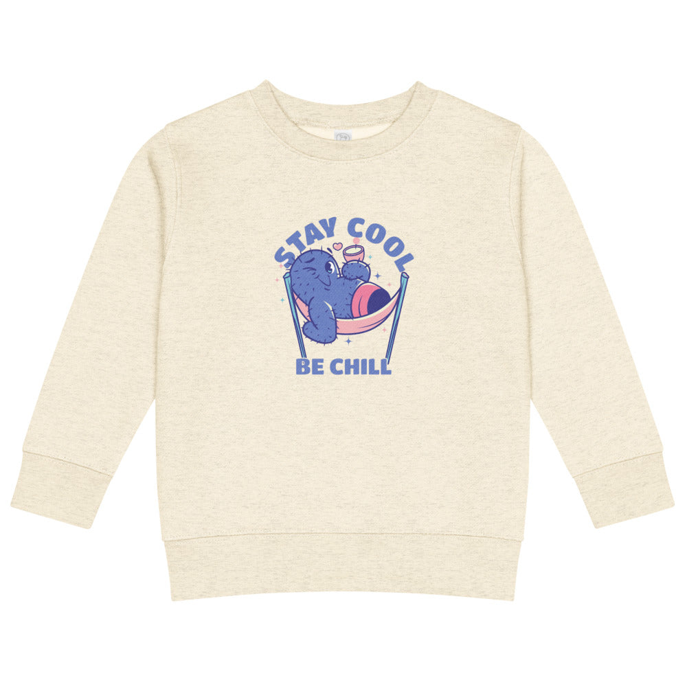 Stay cool be chill | Kids Crew Neck Sweatshirt | Rabbit Skins 3317