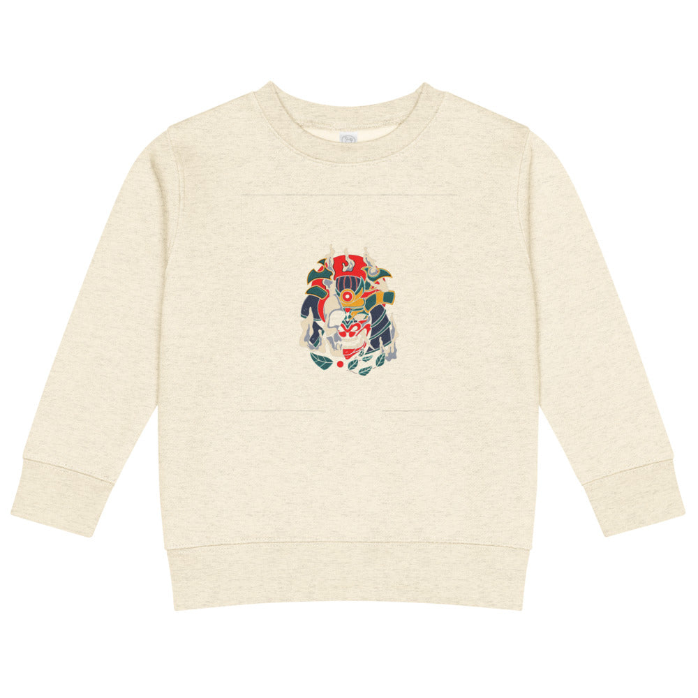 Samurai skull | Kids Crew Neck Sweatshirt | Rabbit Skins 3317