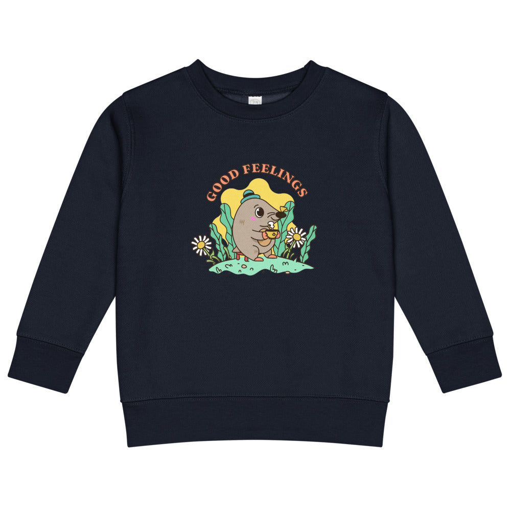 Good feelings | Kids Crew Neck Sweatshirt | Rabbit Skins 3317