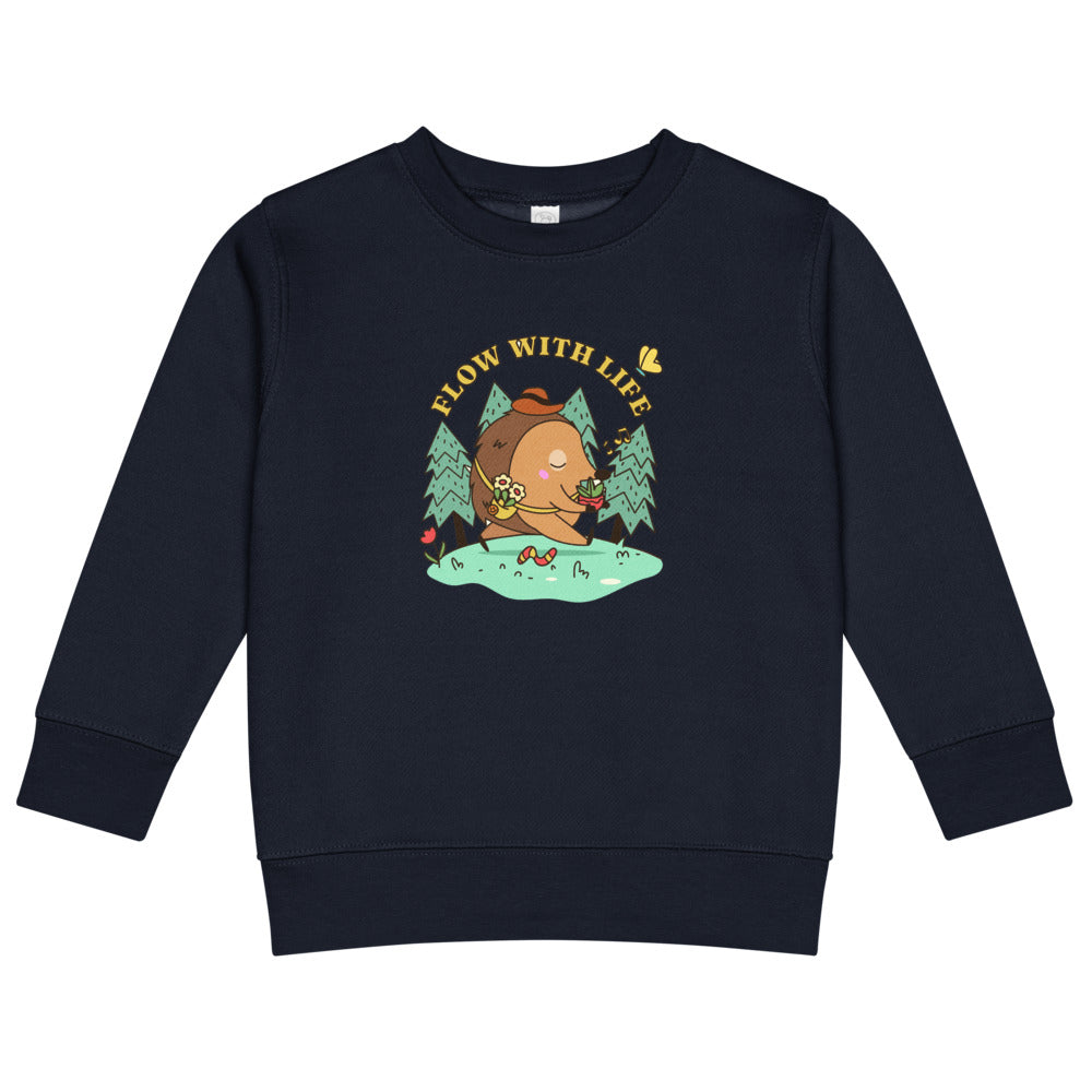 Flow with life | Kids Crew Neck Sweatshirt | Rabbit Skins 3317