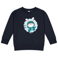 Green rabbit - HIP HIP HOORAAAY | Kids Crew Neck Sweatshirt | Rabbit Skins 3317