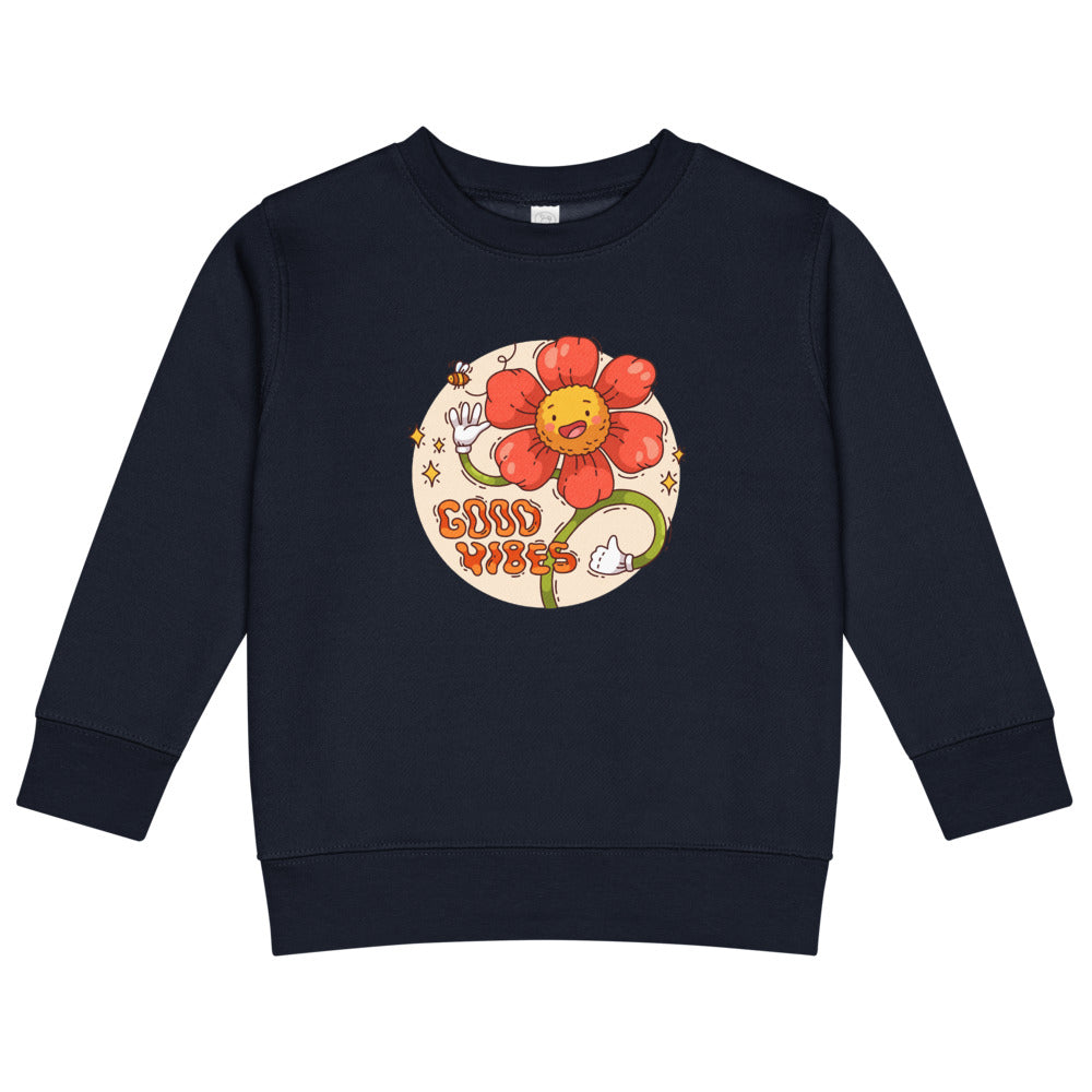 Good vides | Kids Crew Neck Sweatshirt | Rabbit Skins 3317