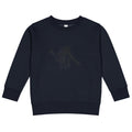 Black & white space travel man | Kids Crew Neck Sweatshirt | Rabbit Skins 3317