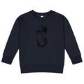 Black & White bearded man suit | Kids Crew Neck Sweatshirt | Rabbit Skins 3317