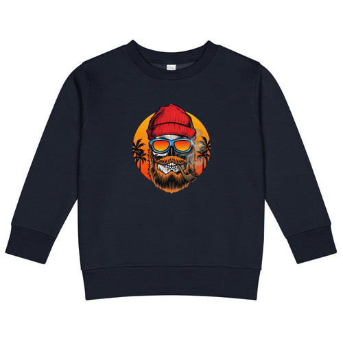 Bearded man | Kids Crew Neck Sweatshirt | Rabbit Skins 3317