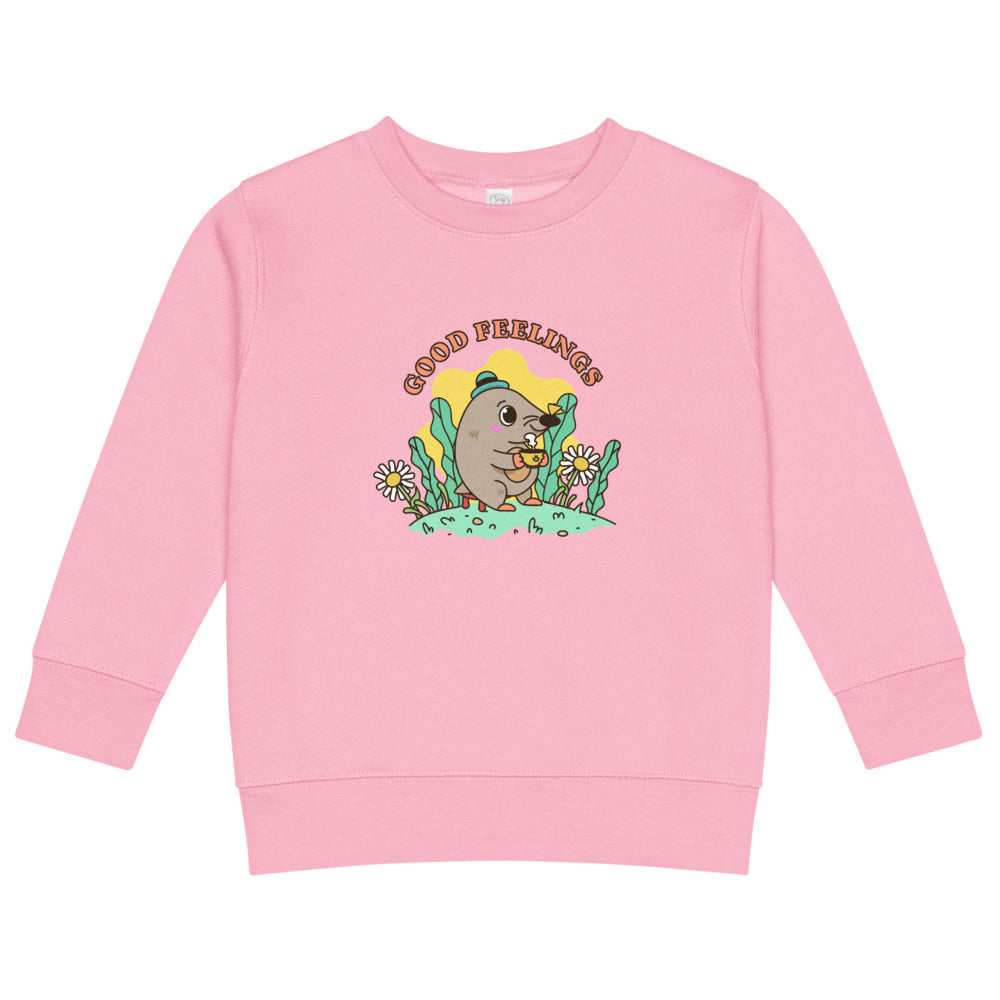 Good feelings | Kids Crew Neck Sweatshirt | Rabbit Skins 3317