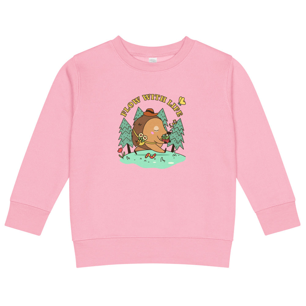 Flow with life | Kids Crew Neck Sweatshirt | Rabbit Skins 3317