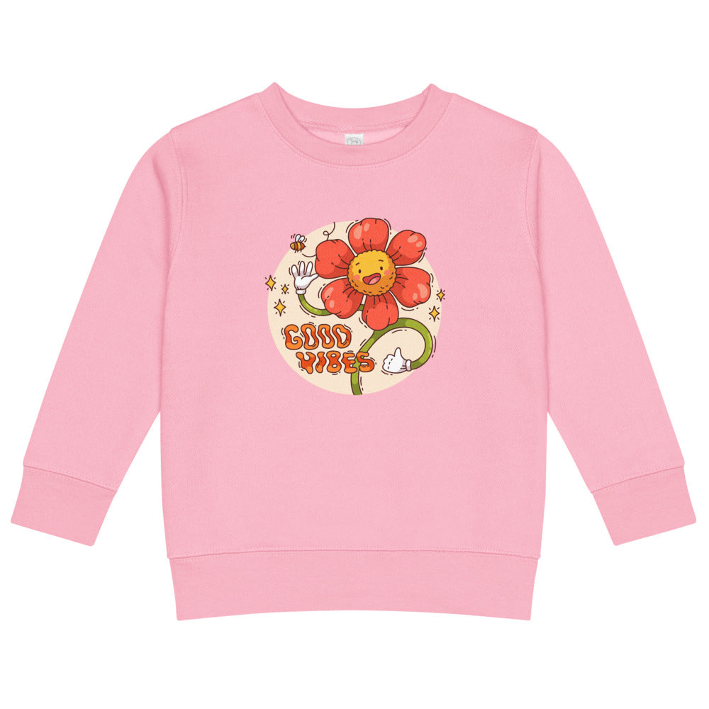 Good vides | Kids Crew Neck Sweatshirt | Rabbit Skins 3317