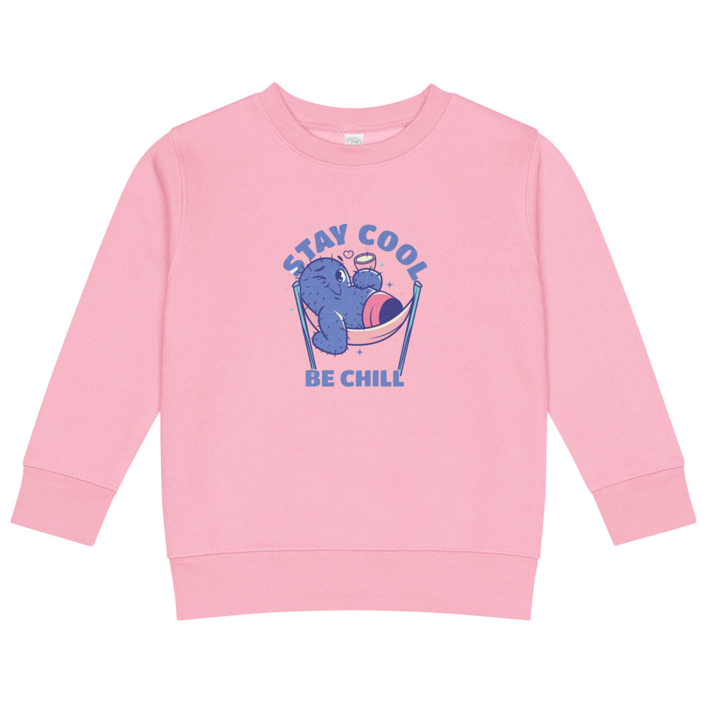 Stay cool be chill | Kids Crew Neck Sweatshirt | Rabbit Skins 3317