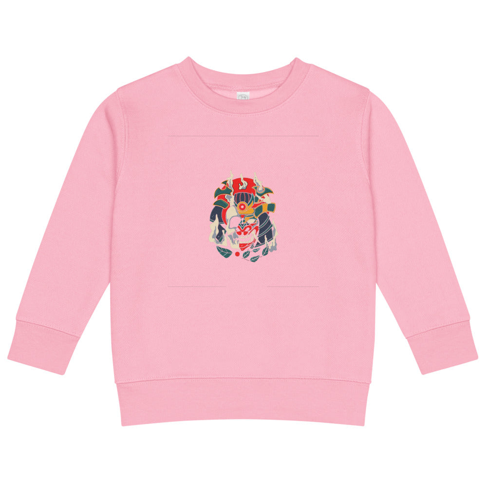 Samurai skull | Kids Crew Neck Sweatshirt | Rabbit Skins 3317