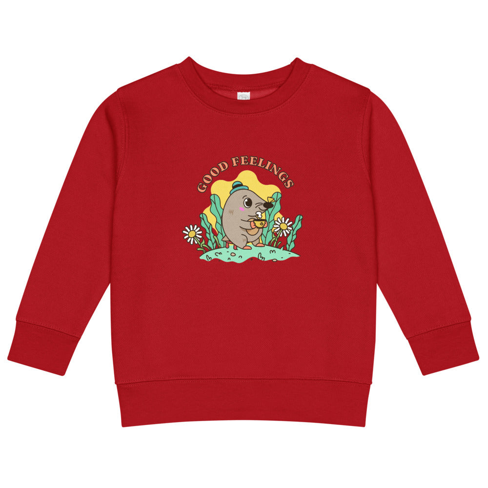 Good feelings | Kids Crew Neck Sweatshirt | Rabbit Skins 3317