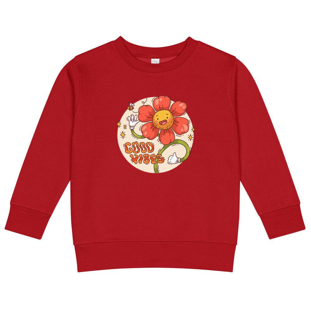 Good vides | Kids Crew Neck Sweatshirt | Rabbit Skins 3317