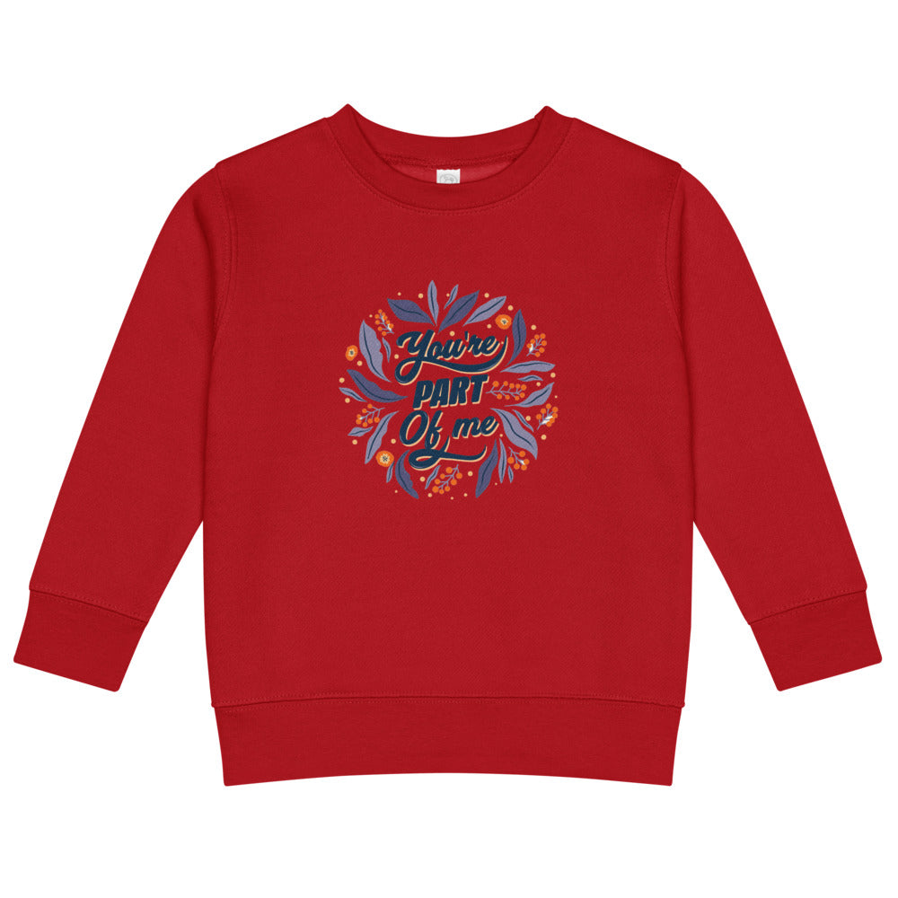You're PART Of me | Kids Crew Neck Sweatshirt | Rabbit Skins 3317